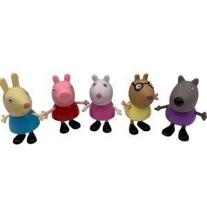 Peppa Pig & Friends Fun Playset 5 Action Figures Poseable Characters Fun Toy​​